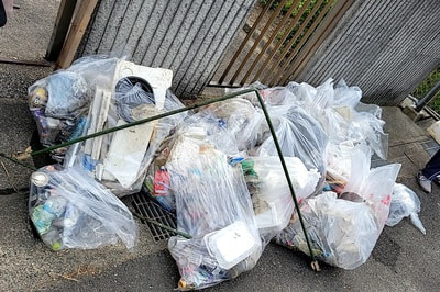 3年生厚東川の日の清掃活動で収集したごみ.jpg