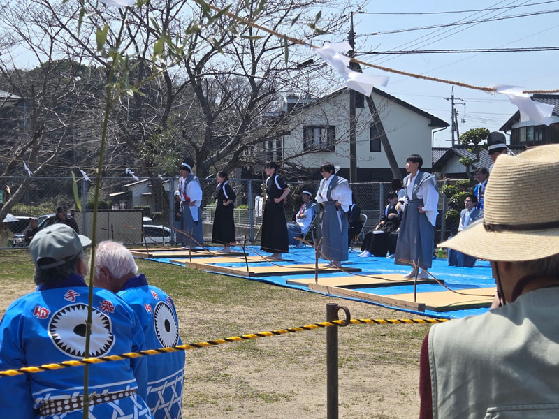 岡田屋の「百手祭」に原っ子も参加