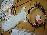 クリスマスの飾りを作りました!(1、2年)