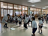 ボディパーカッションの練習を始めました(吉部っ子祭り)!
