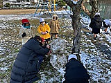 雪の吉部小学校となりました!
