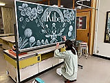 続・黒板アート制作!