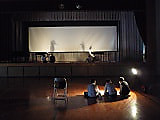 中学年は、影絵芝居の発表です!