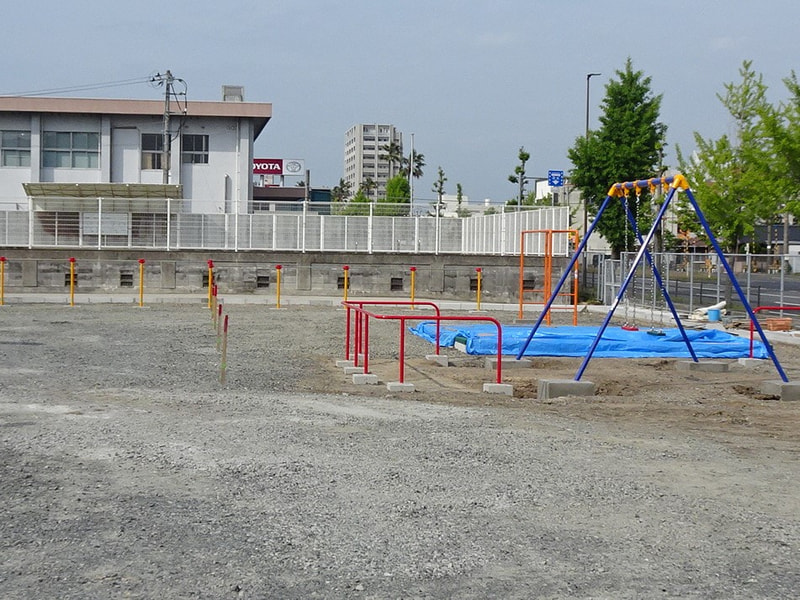 運動広場の工事が進んでいます