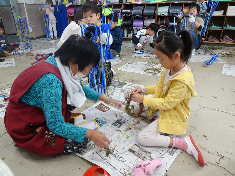 1年生 リース作り