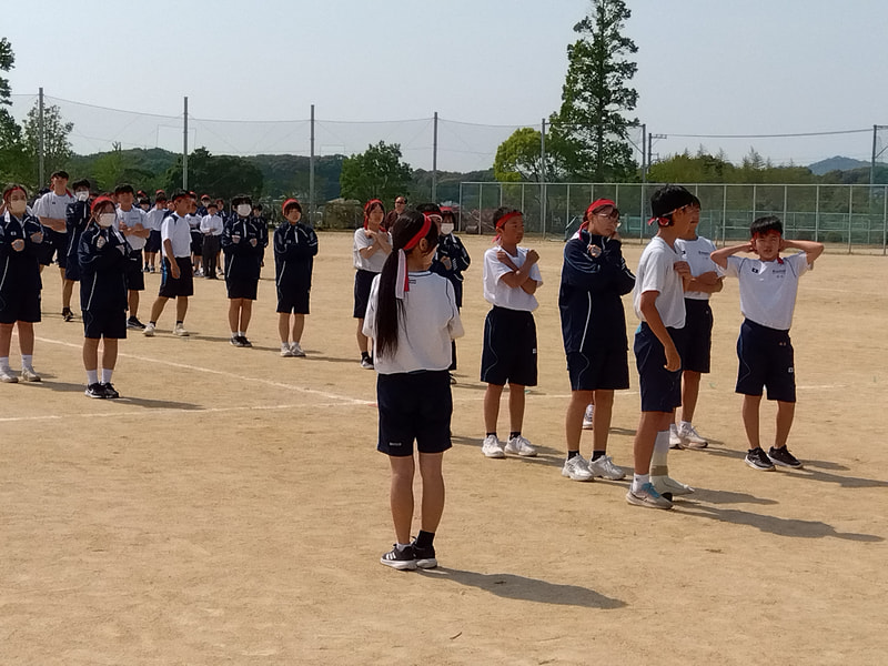 運動会の練習(赤白別練習)
