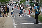 歩行者用スペースにおける交通指導
