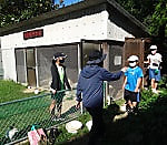 夏休み水まきウサギのお世話