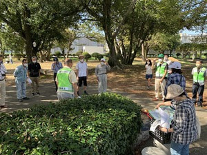 神原公園の安全点検(安全づくりの会)