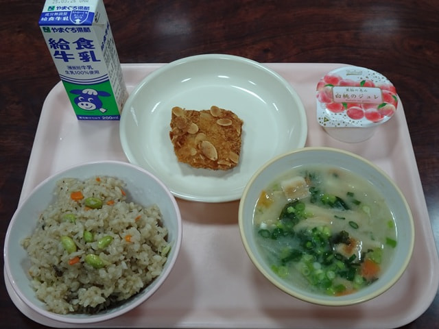 厚東小学校給食調理場 最後の給食