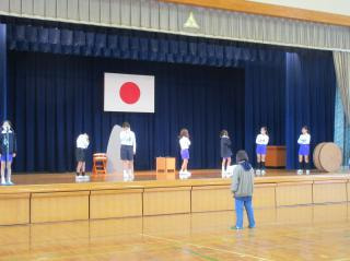 3・4年生 神楽舞舞台練習指導