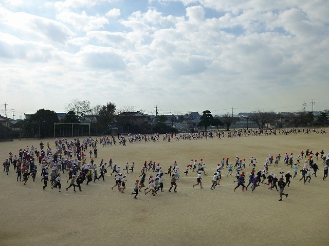 持久走大会の練習「かけ足タイム」