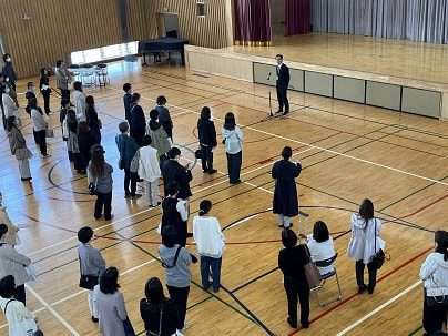 今年度初の授業参観・愛育会顔合わせ会