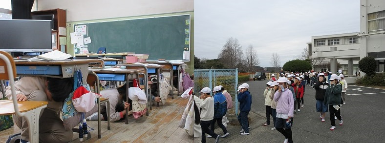 地震避難訓練