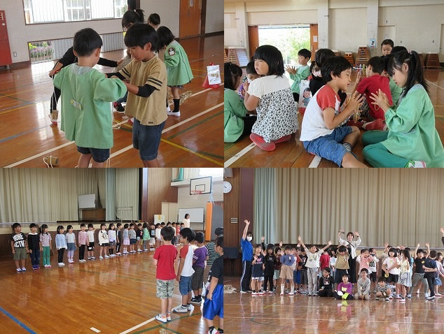 年長さんと昔遊びを楽しもう ~小羽山保育園との交流~